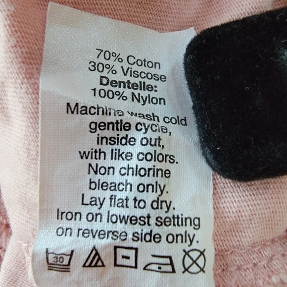 J Crew Dusty Pink Lace Overlay Tshirt Size M - Picture 10 of 10